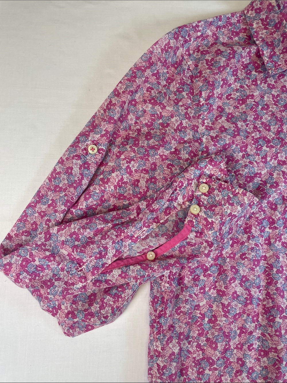 GAP Pink Floral-Print Button Down Shirt - Picture 3 of 5